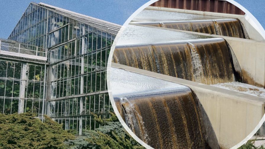 Photo of a Greenhouse and Hydropower Dam | Photo: Ultra Yield Solutions