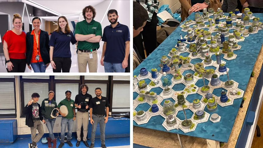 Attendants at the Harriburg University Health Equity Summit, Future Cities hydroponics demonstration, and attendants at the Future Cities competition.