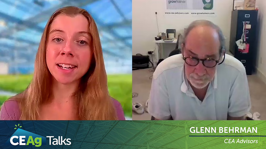 Screen capture of Dana Shugrue and Glenn Behrman discussing CEA