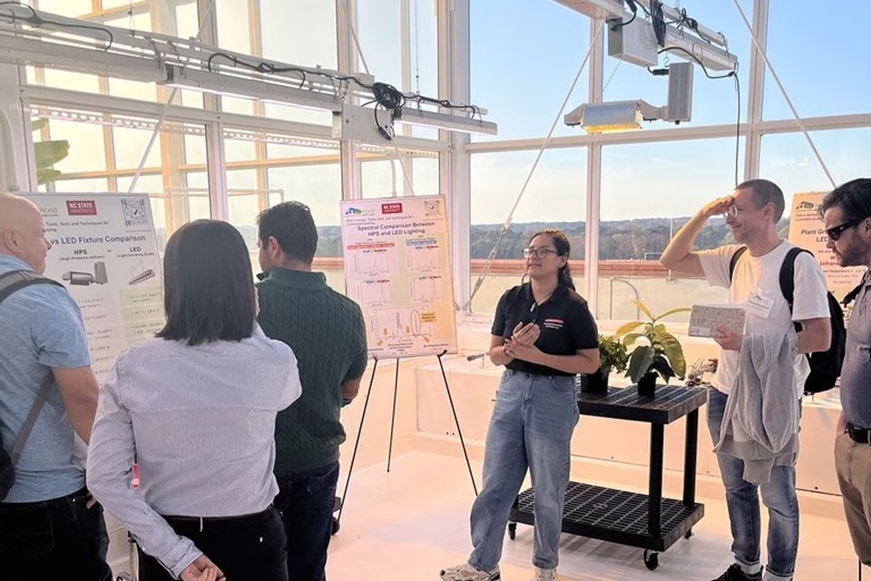 Light and Shade System Implementation (LASSI) station at the CEAg World pre-conference workshop.