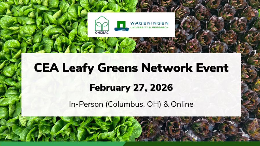 CEA Leafy Greens Network Event graphic.