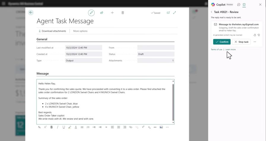 Automating specific processes with AI agents can support sales and back-office teams. These systems can draft an email for sales teams to review and send to customers.