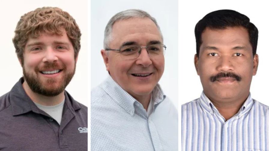 (Left to right) Technical Customer Service and Sales Specialist Brenton Williams, Midwest and Mountain States Territory Sales Manager Woody Lilly, and Technical Business Development Manager (APAC & Middle East) Abhijit Joshi.